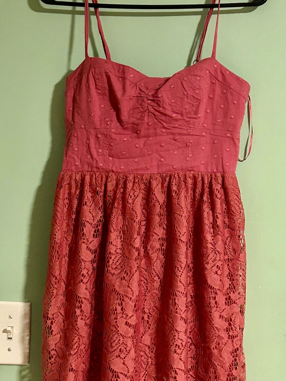 Pink American Eagle spaghetti strap mini dress